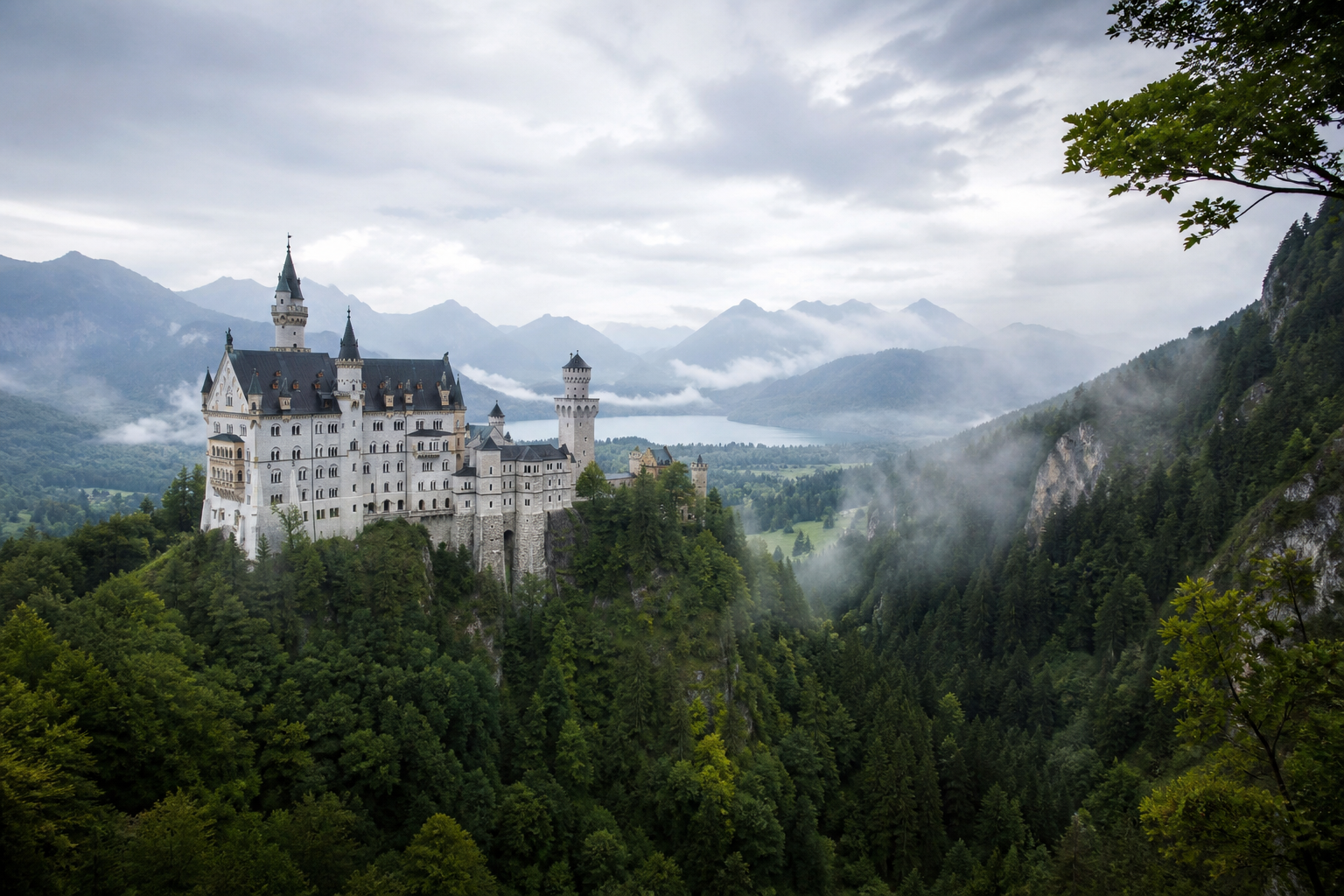 Château et paysage d'Allemagne